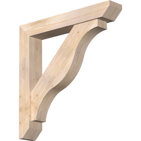 Ekena Millwork Funston Slat Smooth Bracket w/ Offset Brace, Douglas Fir, 7 1/2"W x 46"D x 46"H BKT0806X46X46FST06SDF